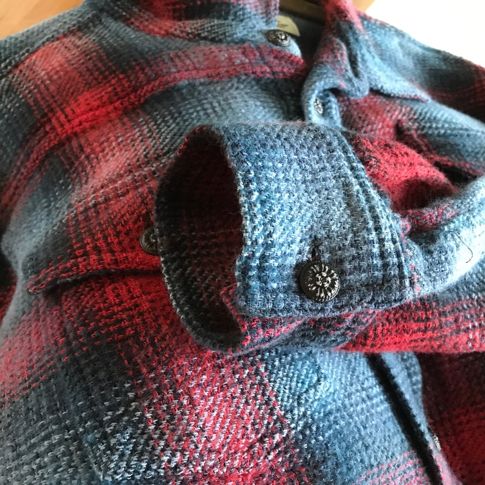 OFF-WHITE PLAID ARROWS-PRINT BLANKET SHIRT - Picture 12 of 16